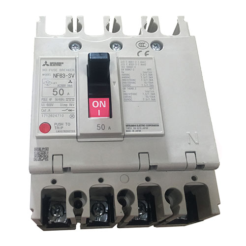 NF63-HV 4P 10A - Aptomat Mitsubishi MCCB 4 pha 10A 10kA